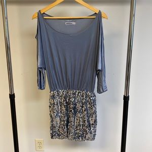 BaileyBlue dusty blue dress with sequin skirt